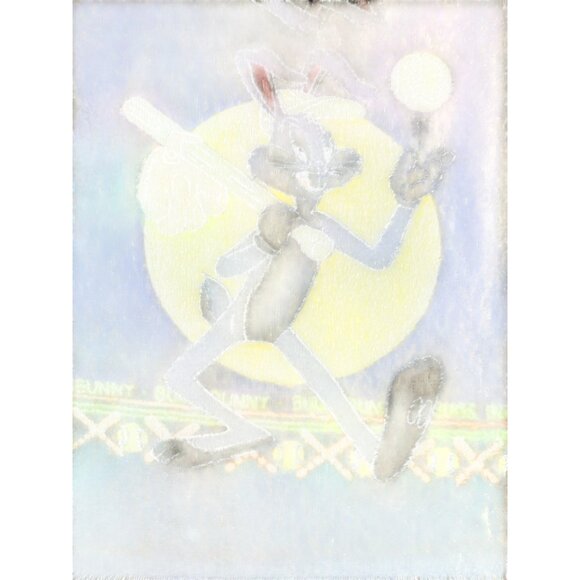 Vintage 1977 Warner Bros Bugs Bunny Hand Towel Baseball Sports Cartoon USA - Picture 6 of 7